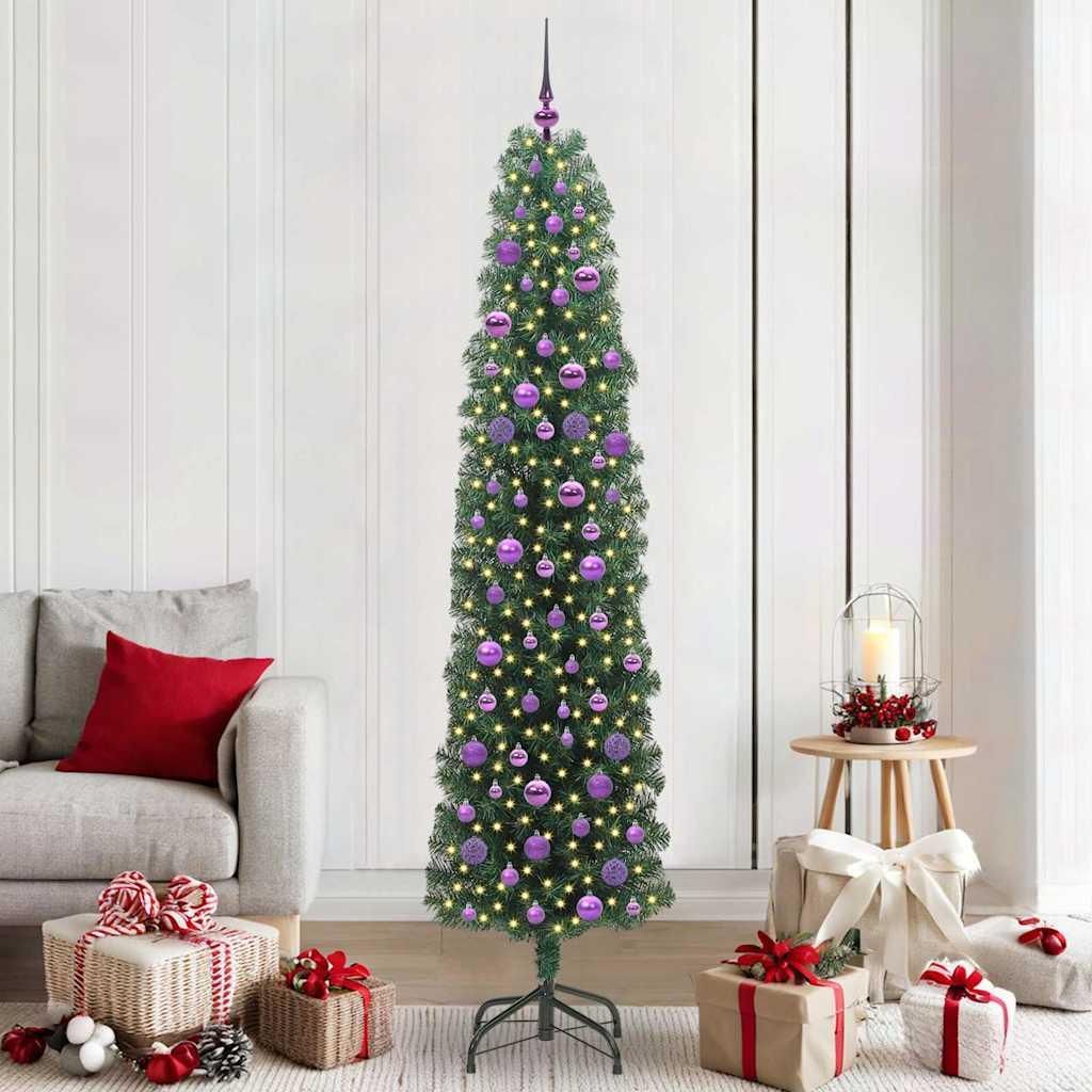 "Schlussverkauf" Künstlicher Weihnachtsbaum(1 pc) - Kunstbaum/Tannenbaum - mit 300 LEDs mit Ständer Grün 210 cm C7295