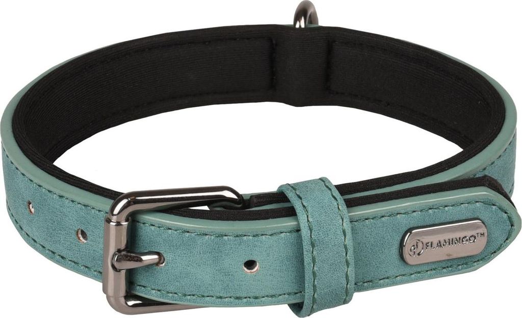 Flamingo Halsband Delu grün, Verstellmöglichkeit: 47-57 cm