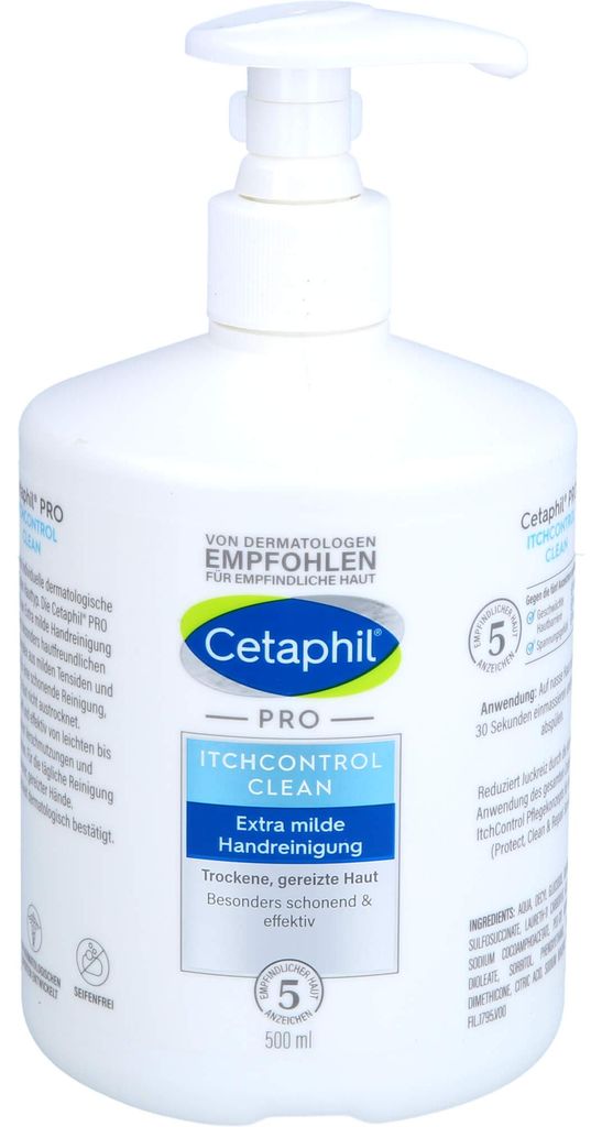 Cetaphil Pro Itch Control Clean extra milde Handreinigung für strapazierte Hände, 500 ml Creme