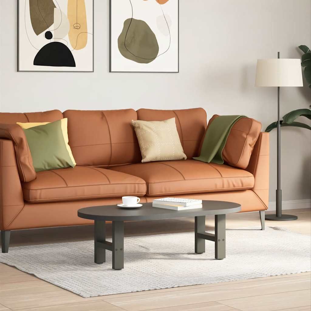 "im Angebot" Couchtischbeine Anthrazit 2 Stk. 40x(30-31) cm Stahl - Tischbeine CC18052