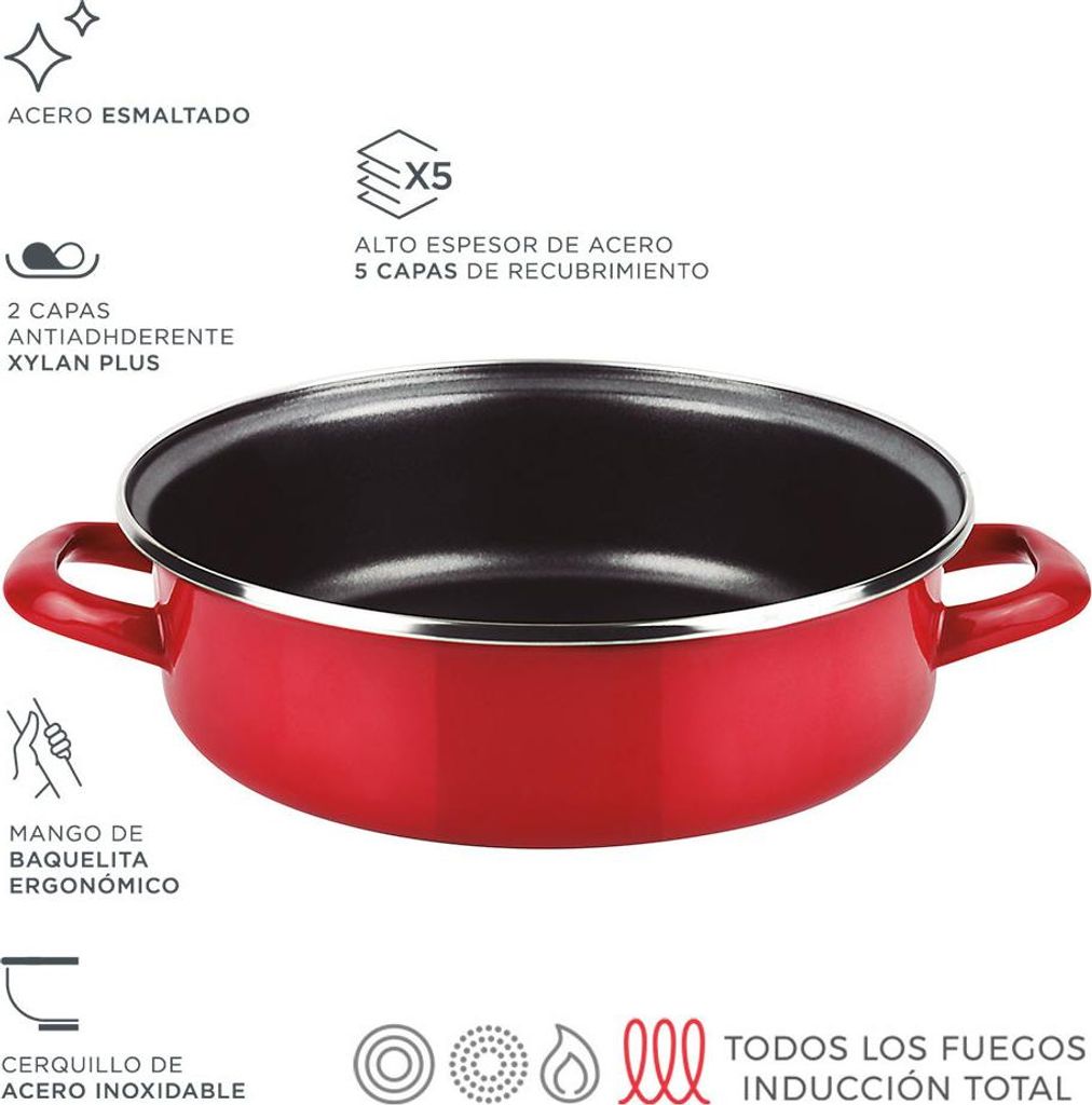 Moule à Gâteau Optimax Rouge Acier Inoxydable Aisi 430, Image du produit 