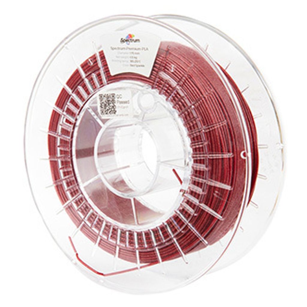 Spectrum 3D Filament, PLA Glitter, 1.75mm, 500g, 80272, rot glitzernd