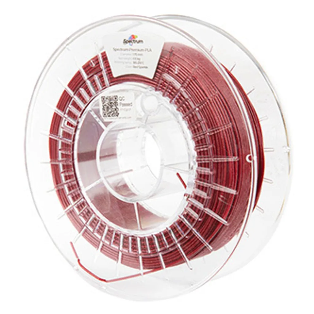 Spectrum PLA Glitter Rosso 1.75mm 500g - Finitura Estetica Premium