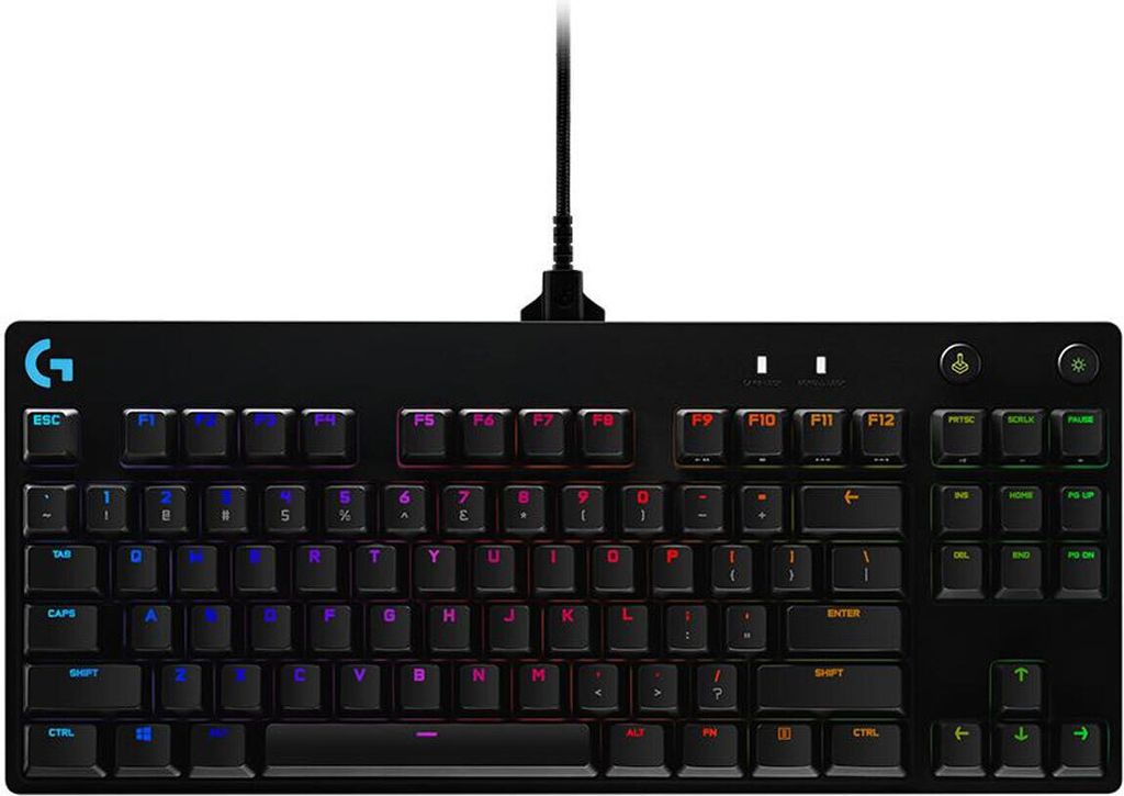 Logitech G Pro Gaming Keyboard, TKL, GX-BLUE, schwarz, USB, DE (920-009389)
