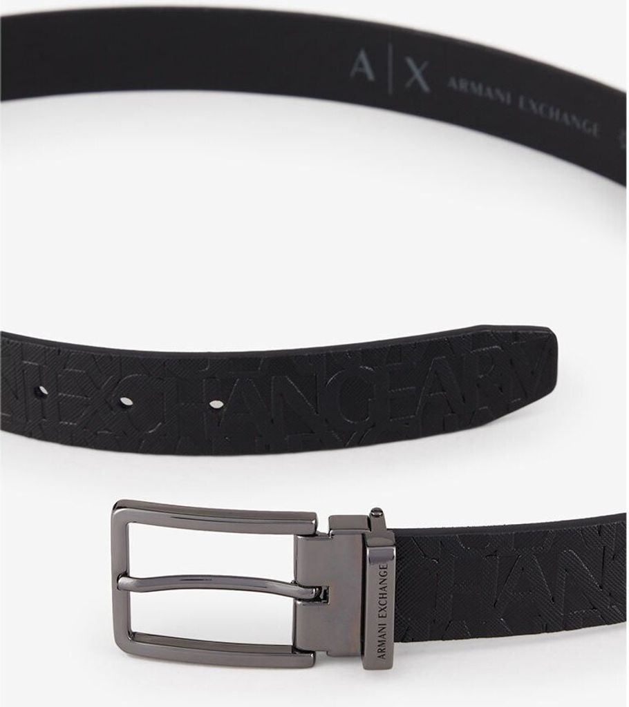 Armani Exchange 951366_cc838 Ledergürtel Schwarz Mann Schwarz One Size