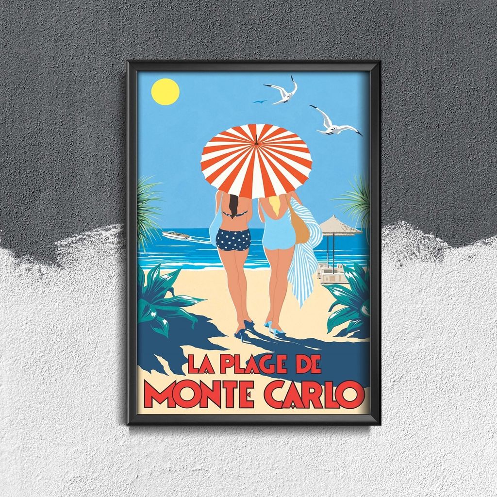 Poster - Canvas - Leinwand - 29,7 cm x 42 cm - Monte Carlo Produktbild 
