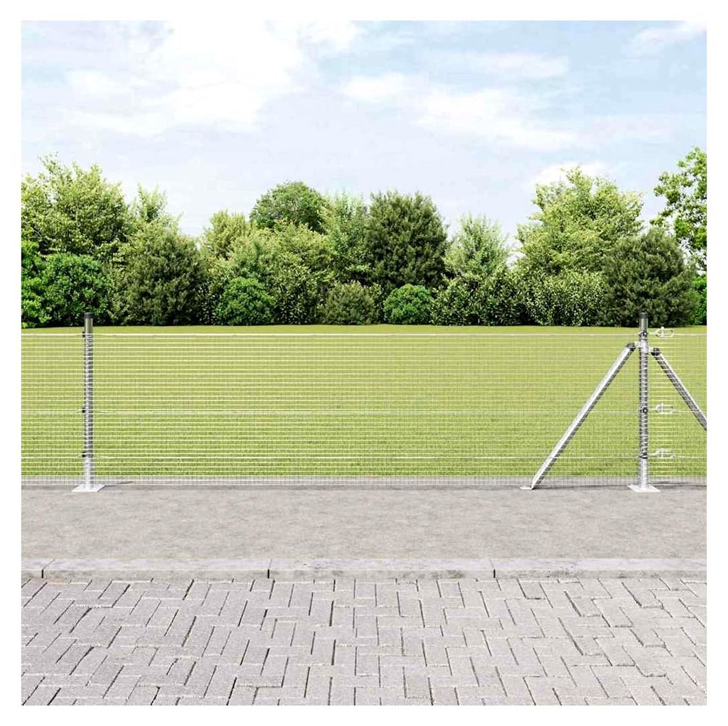 Set aus Stahlzaunpfosten für Garten und Terrasse - Zeitgemäßes Design, wetterfest, geeignet für verschiedene Zaunarten