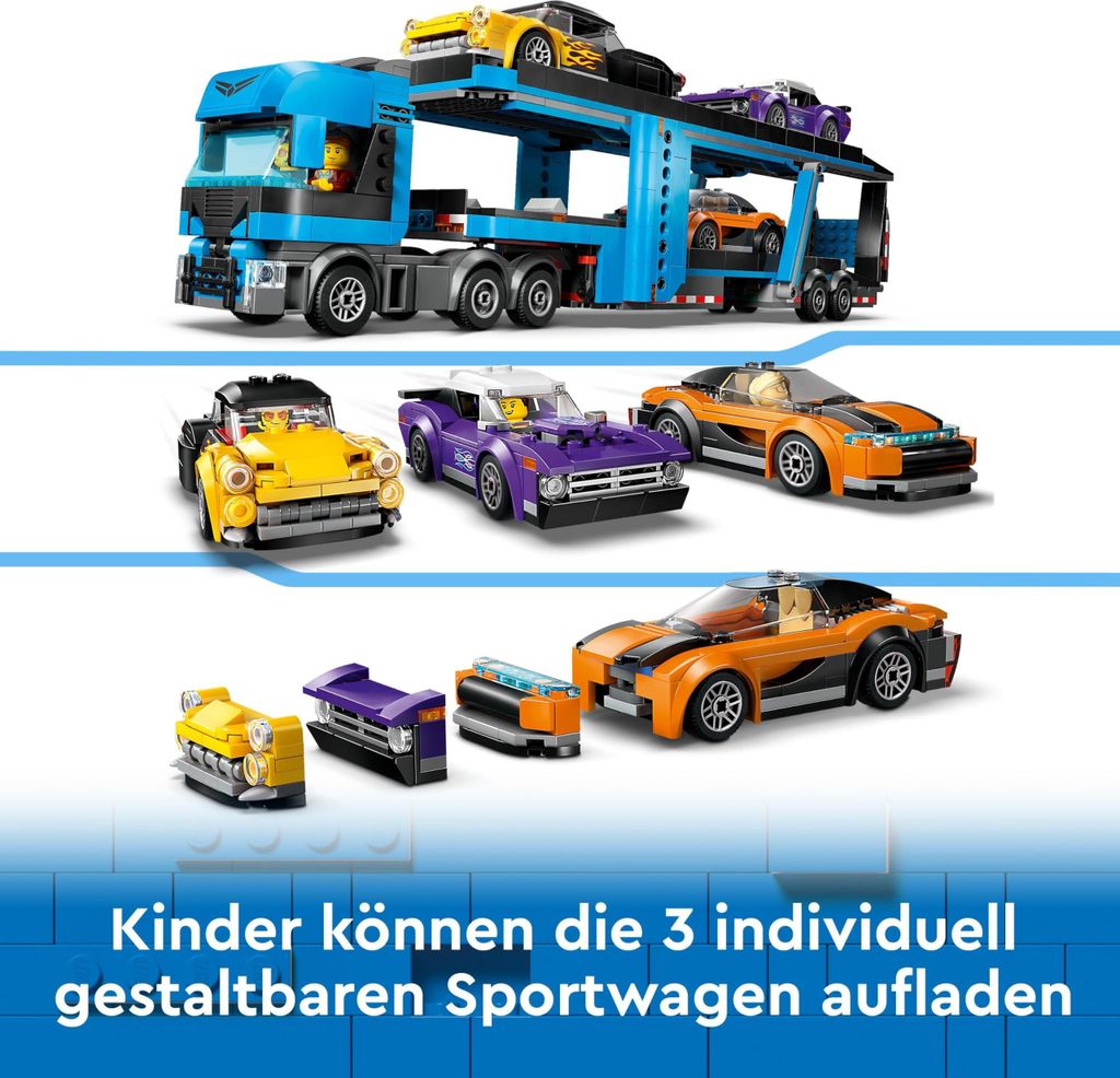 LEGO® City 60408 Ciężarówka do transportu samochodów z Zdjęcie produktu 17