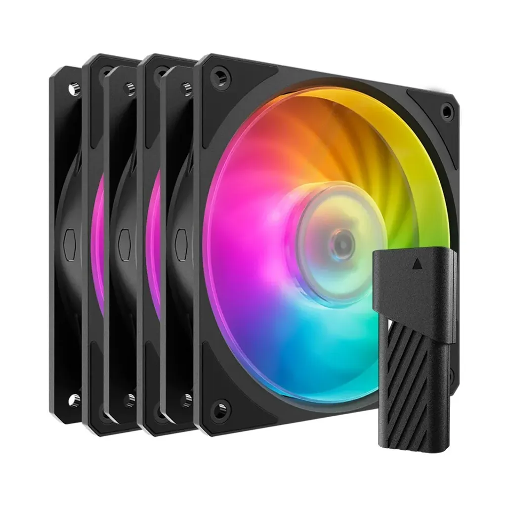 Coomas Mobius 120P ARGB Noir Pack de 3 Ventilateurs PWM Haute Performance