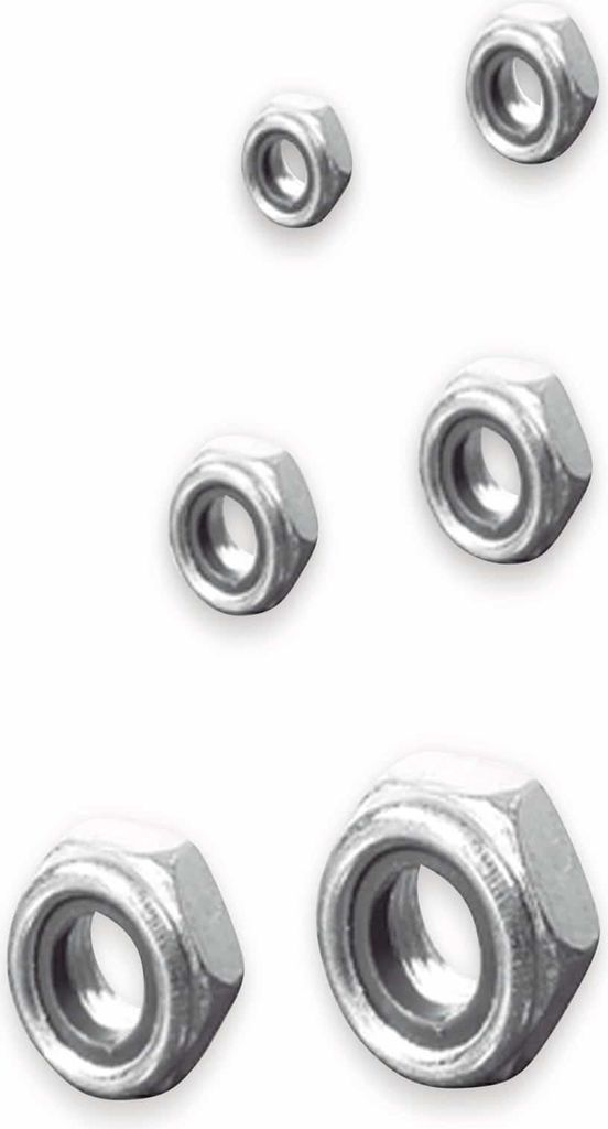 KRAFTMANN 88144 Muttern-Sortiment, selbstsichernd, 53-tlg.