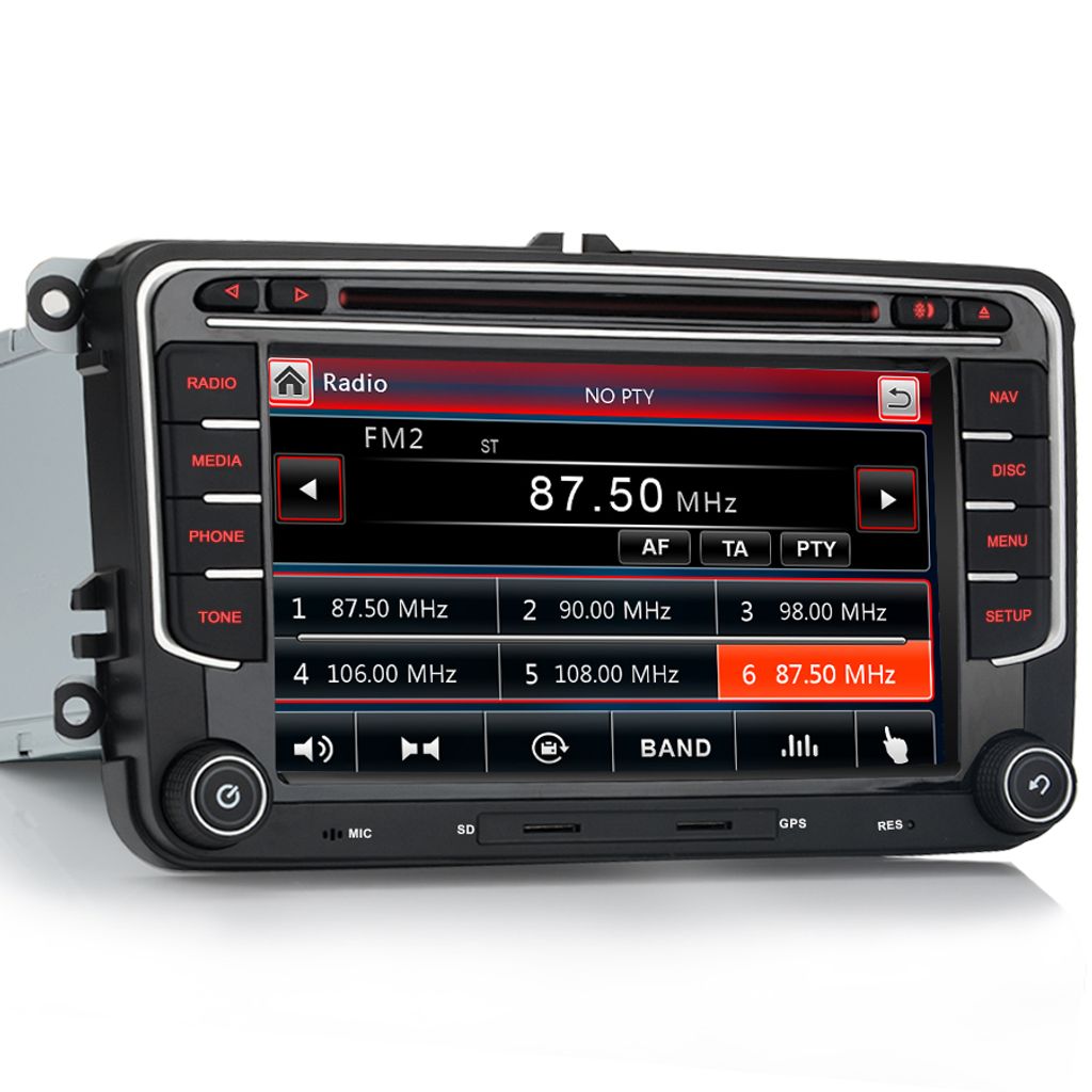 7 2din DAB Autoradio mit Navi GPS CD Für Passat B5 golf 4 Sharan