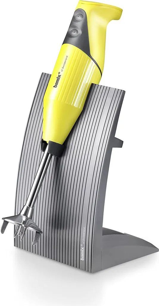 Mixeur plongeant multifonction Bamix Swissline Jaune avec son processeur