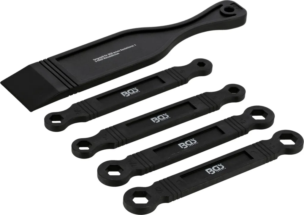 Kit outils pour garniture auto : 4 clés plastique et levier de levage