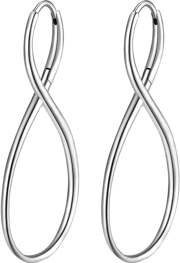 Boucles d'oreilles pendantes en argent massif pour femme moderne