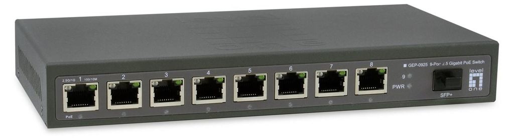 LevelOne Switch 9x GE GEP-0925 2.5GbE 108W 8xPoE+ sw