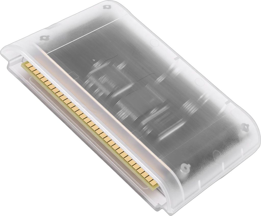 Spielkarte passend für Mega Drive Retro-Spielkonsole 4000 in 1 Spielkassette mit 8 GB kleiner Speicherkarte, transparent weiß