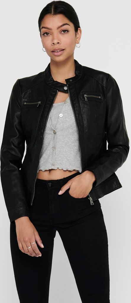 Only Kunstlederjacke Damen ONLBandit Biker schwarz L - Main Image