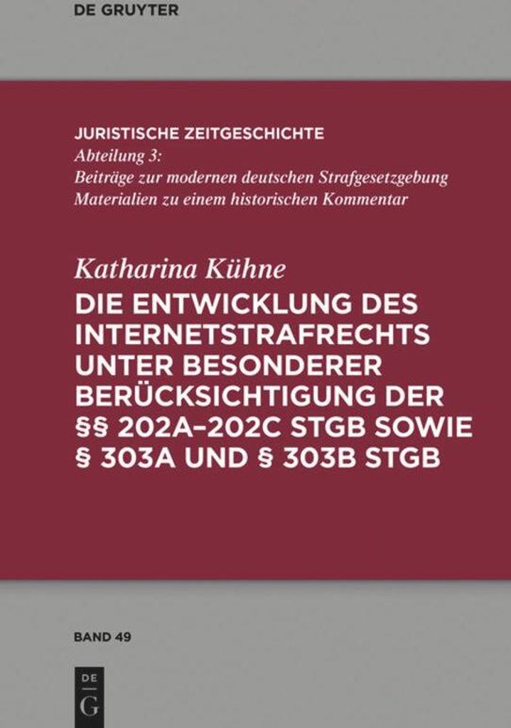 Die Entwicklung des Internetstrafrechts