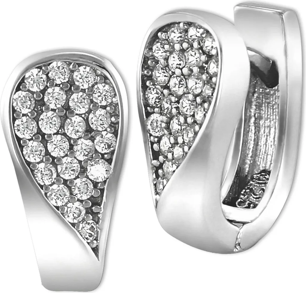 Boucles d'oreilles Argent 925 SilberDream avec Zirconia Blanc Scintillant