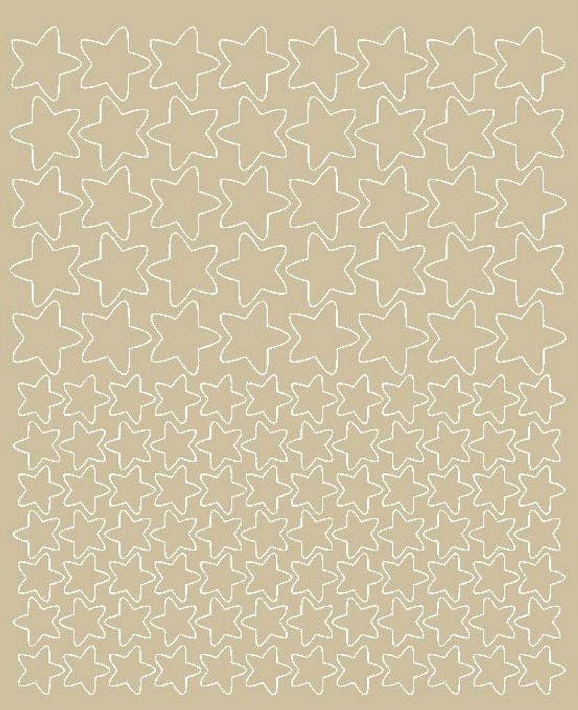 Fahrradhelm-Aufkleber Sterne 124 Stück beige matt.