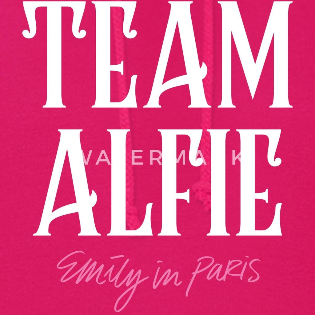 Spreadshirt Emily In Paris Team Alfie Damen Hoodie, XXL, dunkles Pink