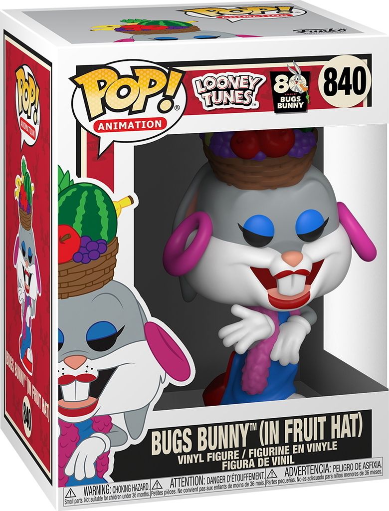 Looney Tunes - Bugs 80th - Bugs Bunny in Fruit Hat 840 - Funko Pop! - Vinyl Figur