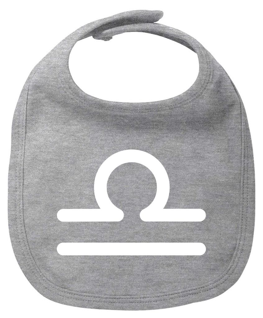 Huuraa Baby Lätzchen Waage Sternzeichen Zeichen Heather Grey Klettverschluss Baumwolle Latz Geschenkidee