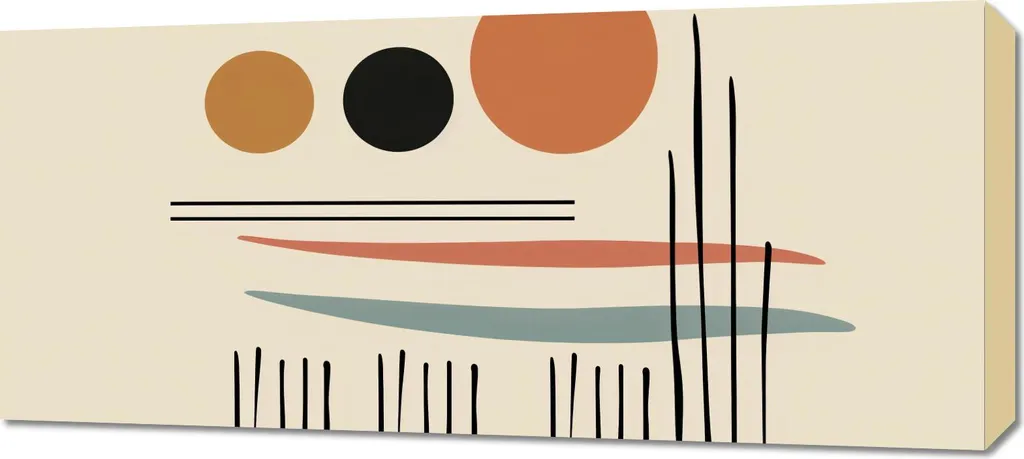 Decorazione Parete 90x40 Orizzonte Astratto | Quadro Canvas Moderno