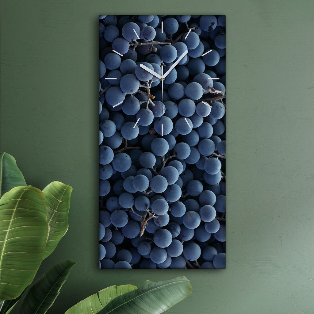 Wohnzimmer Leinwand Uhr Geräuschlos Küche 30x60 Farbige, Früchte, Motive, weiße Zeiger