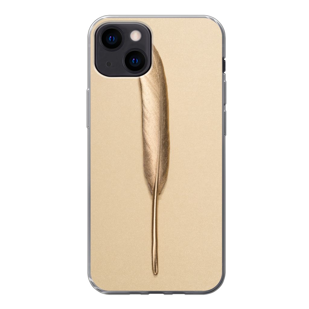 MuchoWow® Handyhülle Schutzhülle Hülle für iPhone 13 Gold Produktbild 