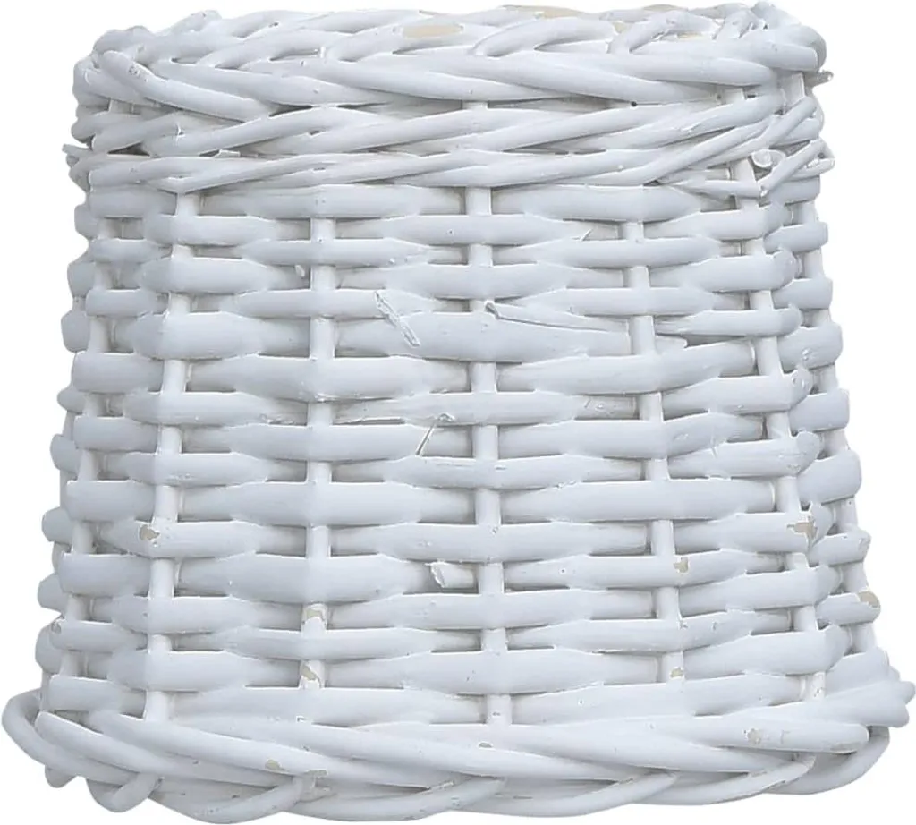 Abat-jour en osier blanc 25x17 cm : remplacez votre vieux cache-lampe