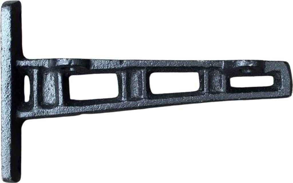 Supporto per scaffale in stile industriale in ghisa nera Immagine del prodotto 