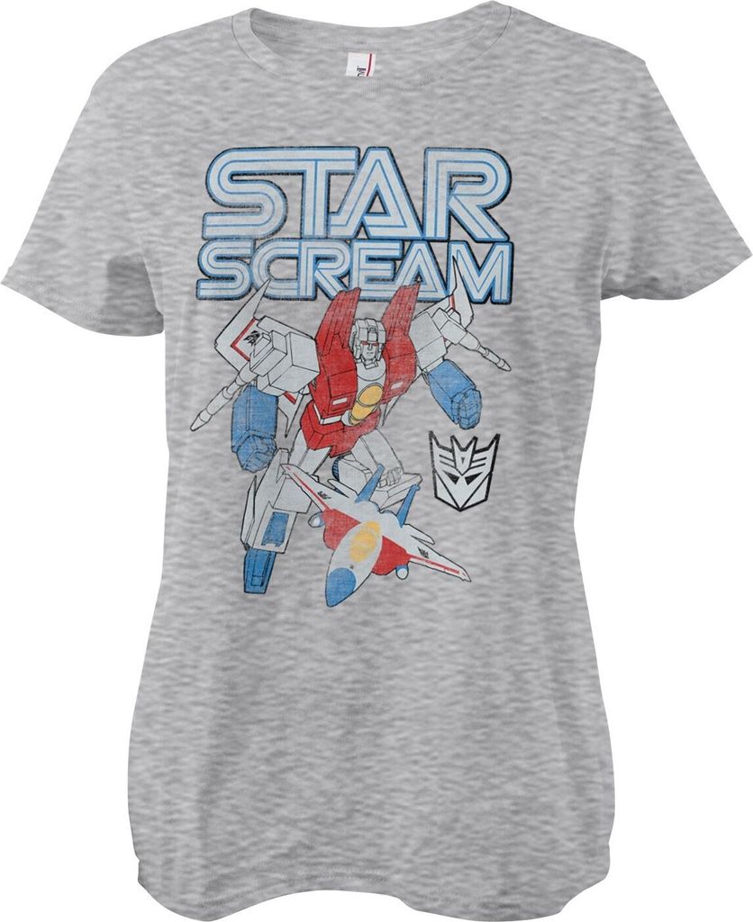 Starscream Washed Girly Tee - Small - HeatherGrey