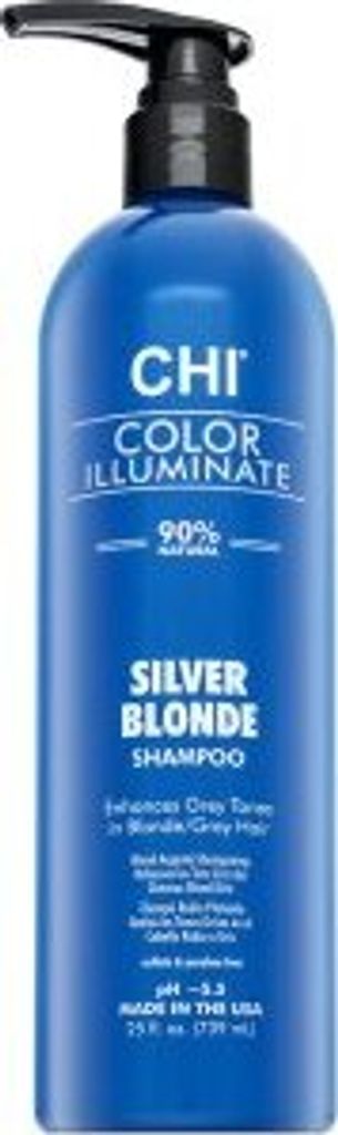 CHI Color Illuminate Silver Blonde Blue Shampoo tönendes Shampoo für platinblondes und graues Haar 739 ml