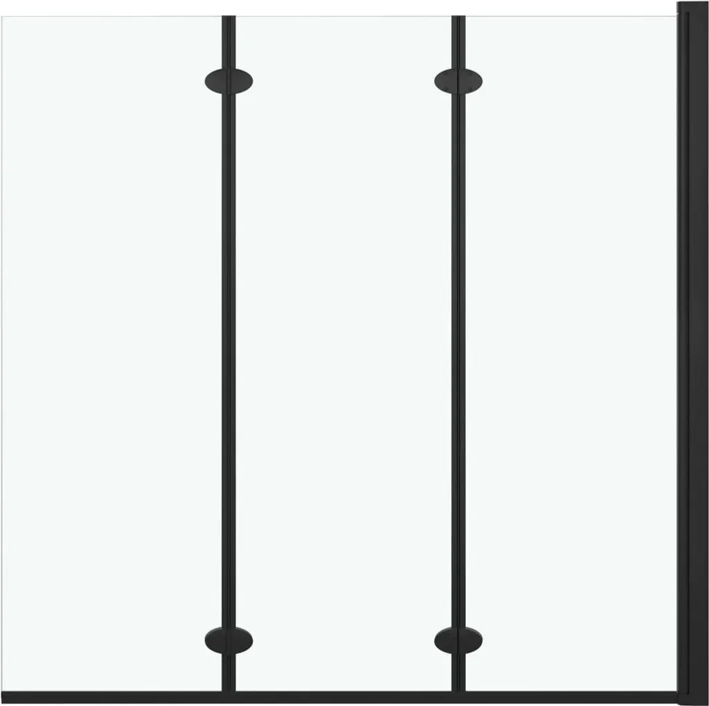 Cabine de douche pliable pour petit espace 130x138 cm Noir Verre ESG