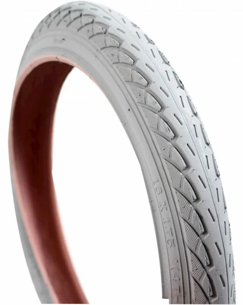 Pneu de vélo 16 pouces gris polyvalent compatible avec modèles Esla