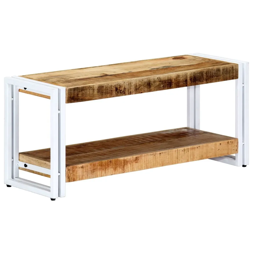 Meuble TV en manguier massif robuste et compact de 90cm - 10