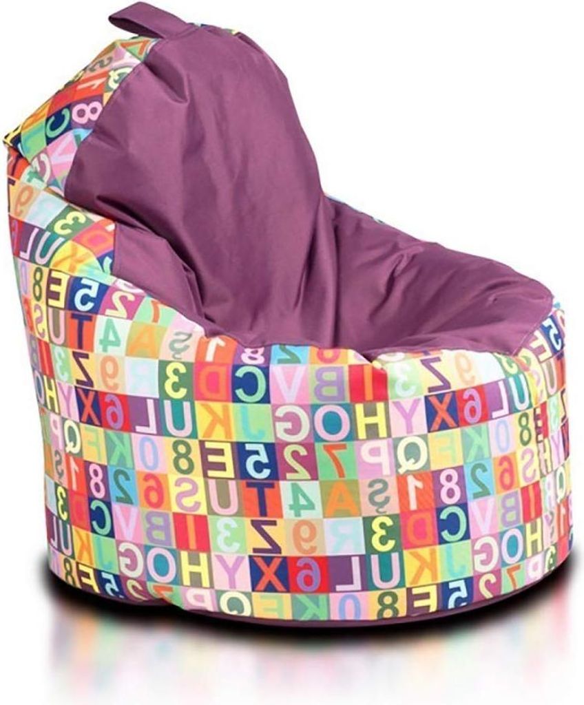 Ecopuf - Sitzsack Bean Bag Innen & Außen, 75 x 70 cm, Yoko Modern Muster Dg32-nc5