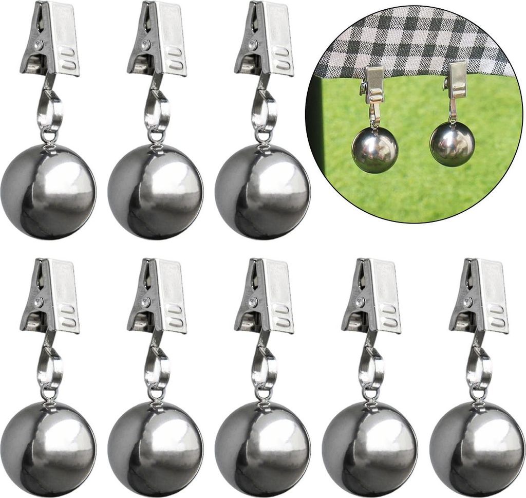 Extra schwere Tischdeckenbeschwerer 8er-Pack – 45g pro Stück, wetterfest für Picknick & Außenbereich