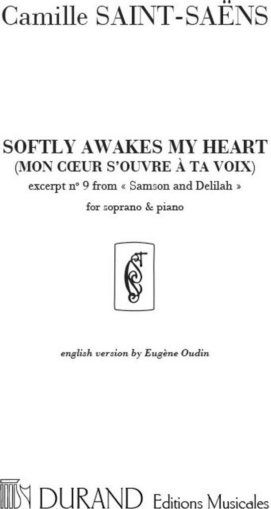 C. Saint-Saens Samson Et Dalila N 9C Angl-Fr Sop En Mi (Mon Vocal and Piano