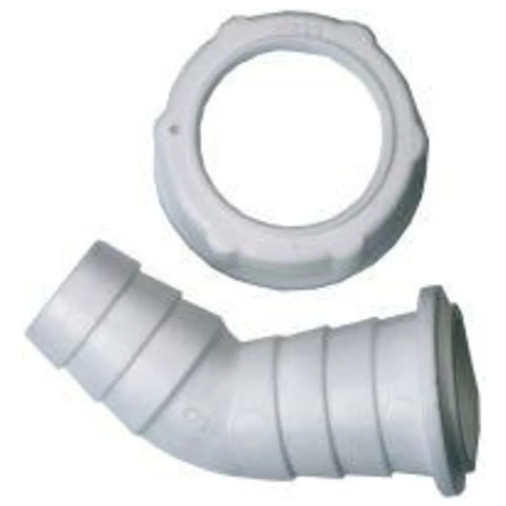 Connettore Gomito Plastica 90 Gradi per Tubi Acqua e Scarichi Lavatrice