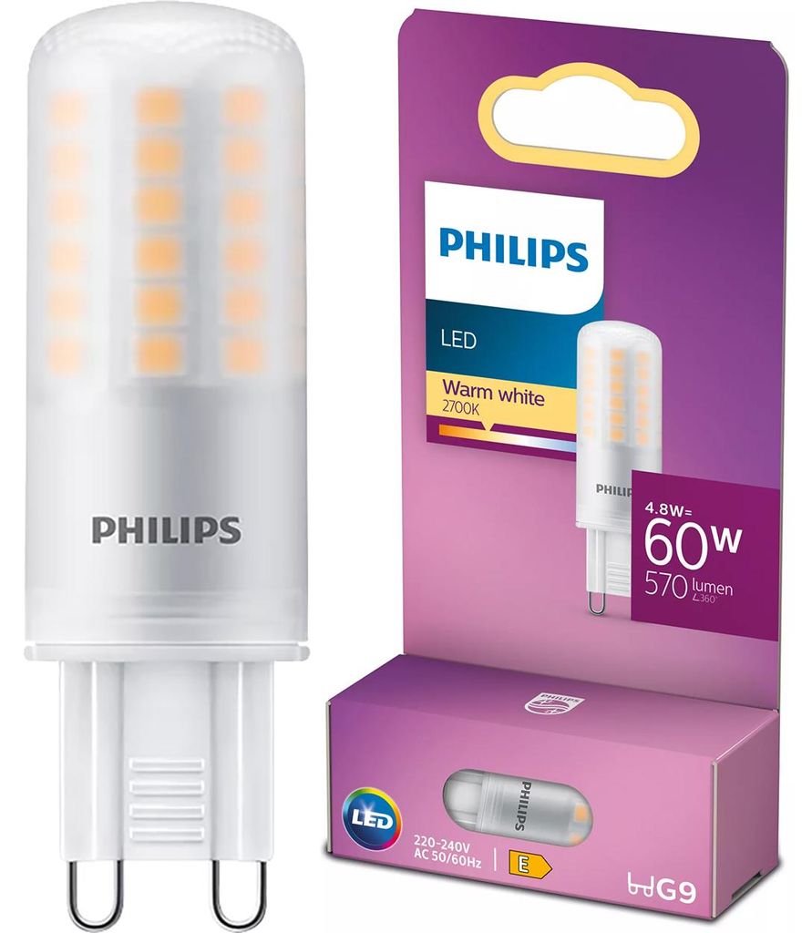 Philips Kapsułka 60 W Kapsułka G9, 4,8 W, 60 W, G9, 570 lm, Zdjęcie produktu 