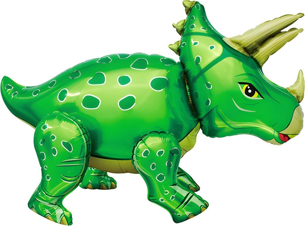 Balon foliowy 3D dinozaur z ruchomymi nogami, 12 zielonych Zdjęcie produktu 