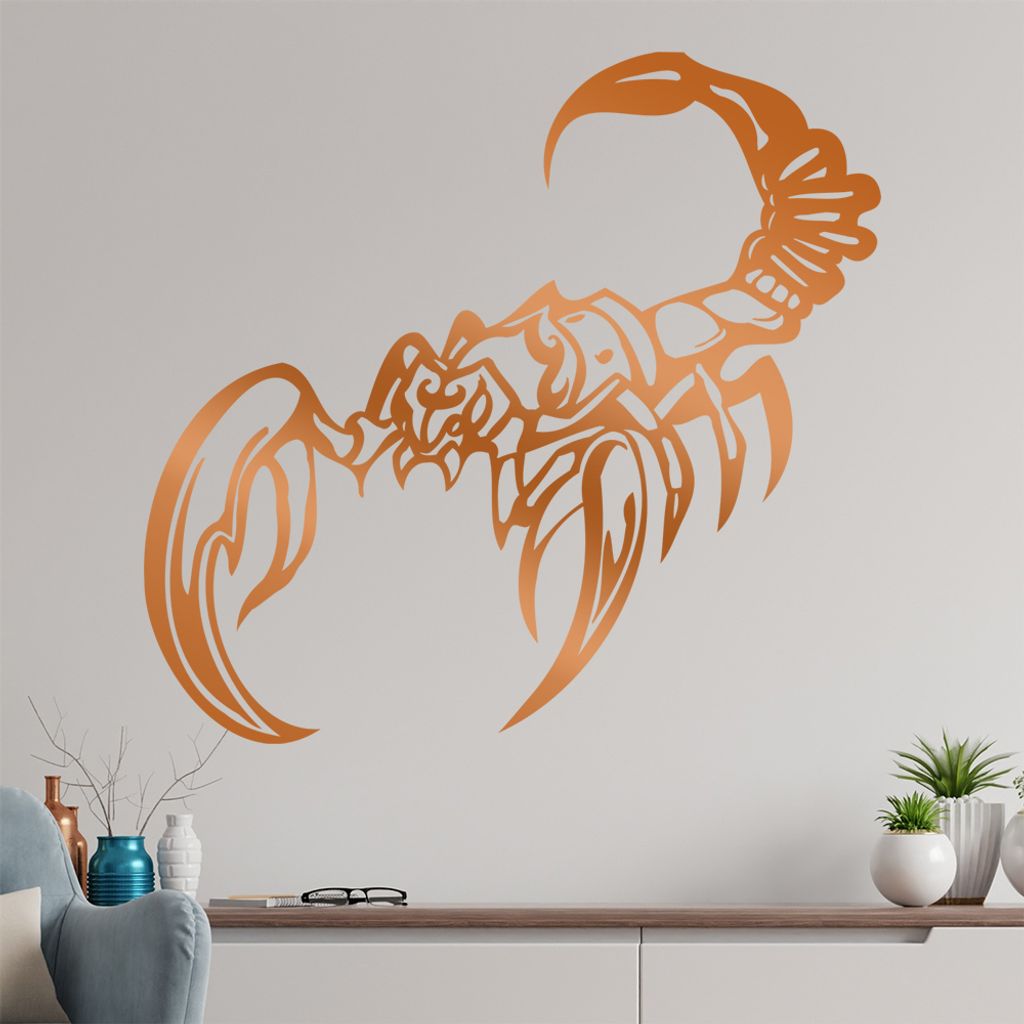 Skorpion Wandtattoo in 6 Größen - Wandaufkleber Wall Sticker - Dekoration, Küche, Wohnzimmer, Schlafzimmer, Badezimmer