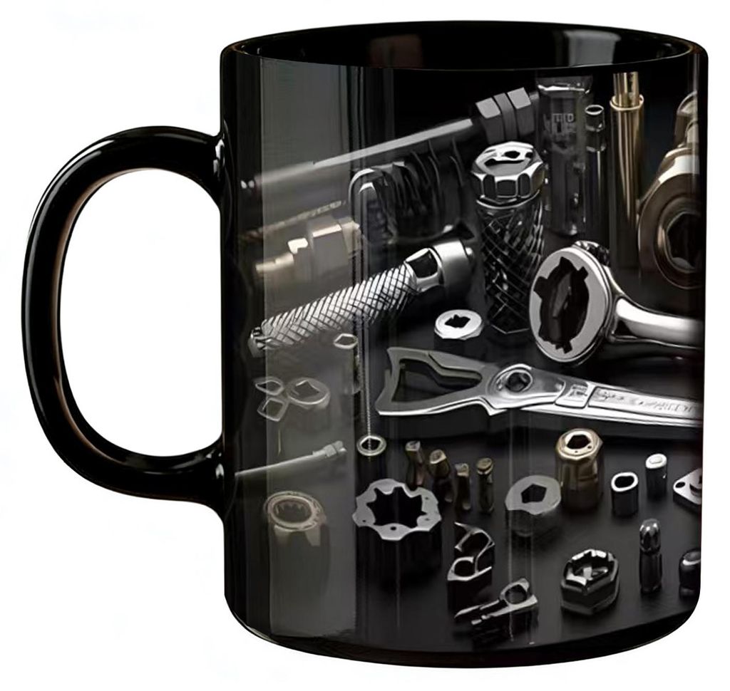 Werkzeugkasten-Becher aus Keramik – Lustiger Werkzeugkasten-Kaffeebecher für Mechaniker, Garagen-Fans – Originelles Geschenk für Ehemann oder...