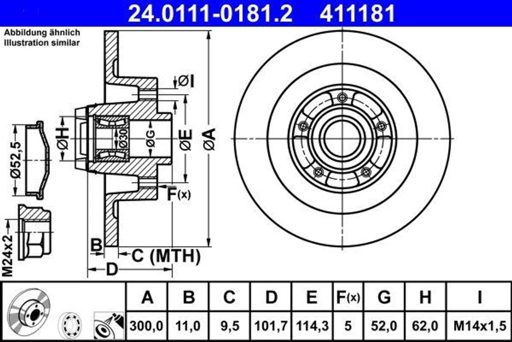 Disque de frein anti-vibration OE 402020005R pour Laguna 24.0111-0181.2