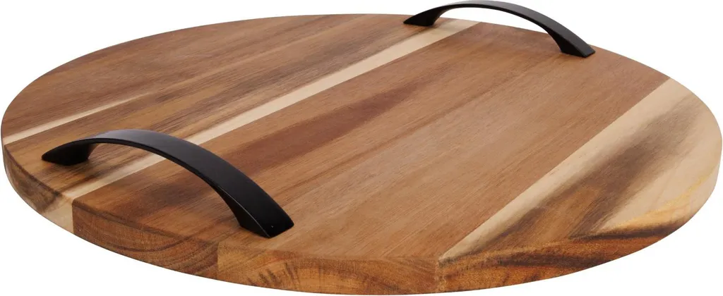 Plateau acacia massif 35 cm avec poignées ergonomiques intégrées
