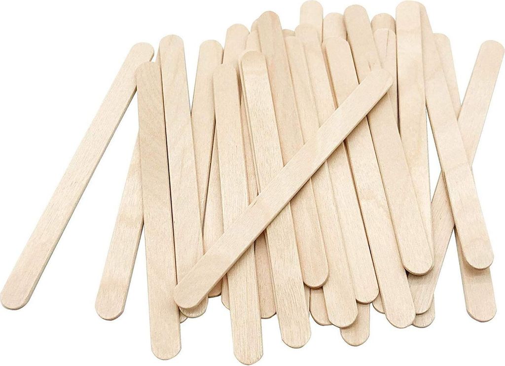 Eisstiele, 200 Stück Holzspatel Eisstiele Aus Holz Zum Basteln ideal für EIS am Stiel, Waxing und Basteln