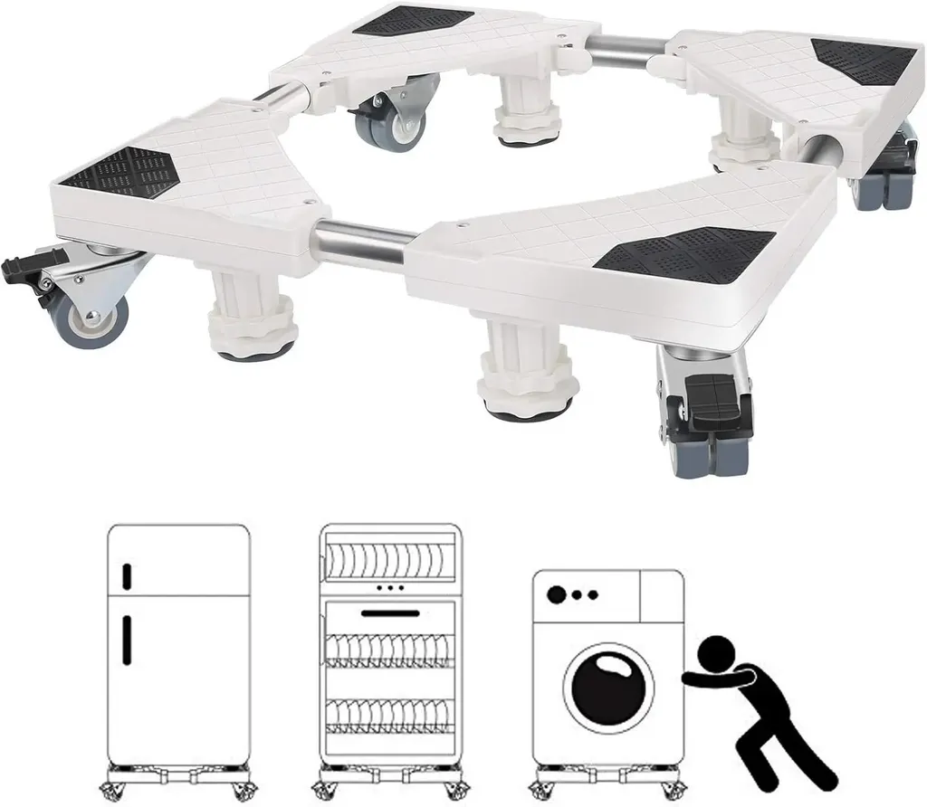 Support universel pour réfrigérateur et lave-linge - Socle anti-vibration