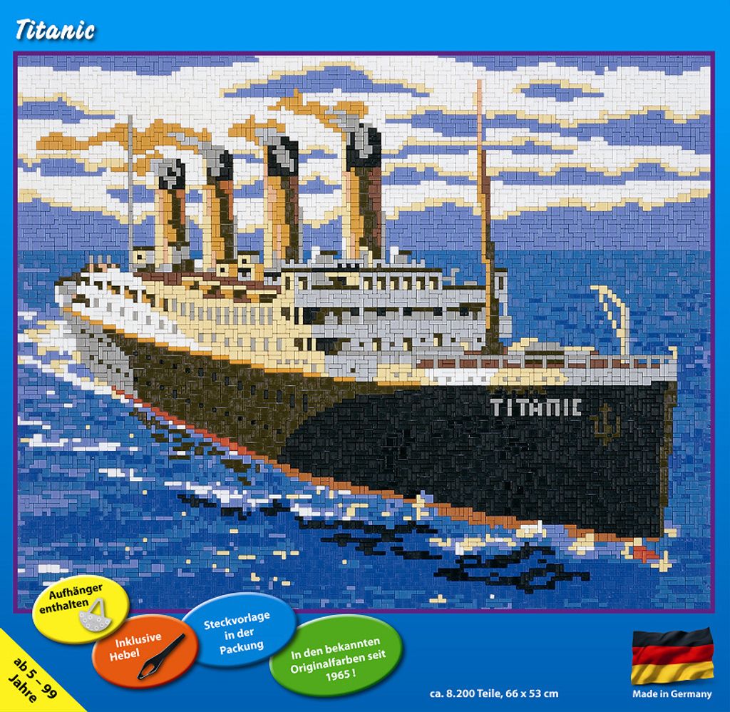 Stick it Stecksystem Titanic stehend ca. 8.200 Teile mit XXL-Steckvorlage Nr. 41222